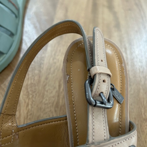 Coach Women's Tan Sandals with Graffiti Studs - Picture 8 of 10